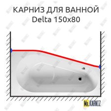 Карниз для ванны Riho Delta Передний борт 150х80 Усиленный 20 мм MrKARNIZ