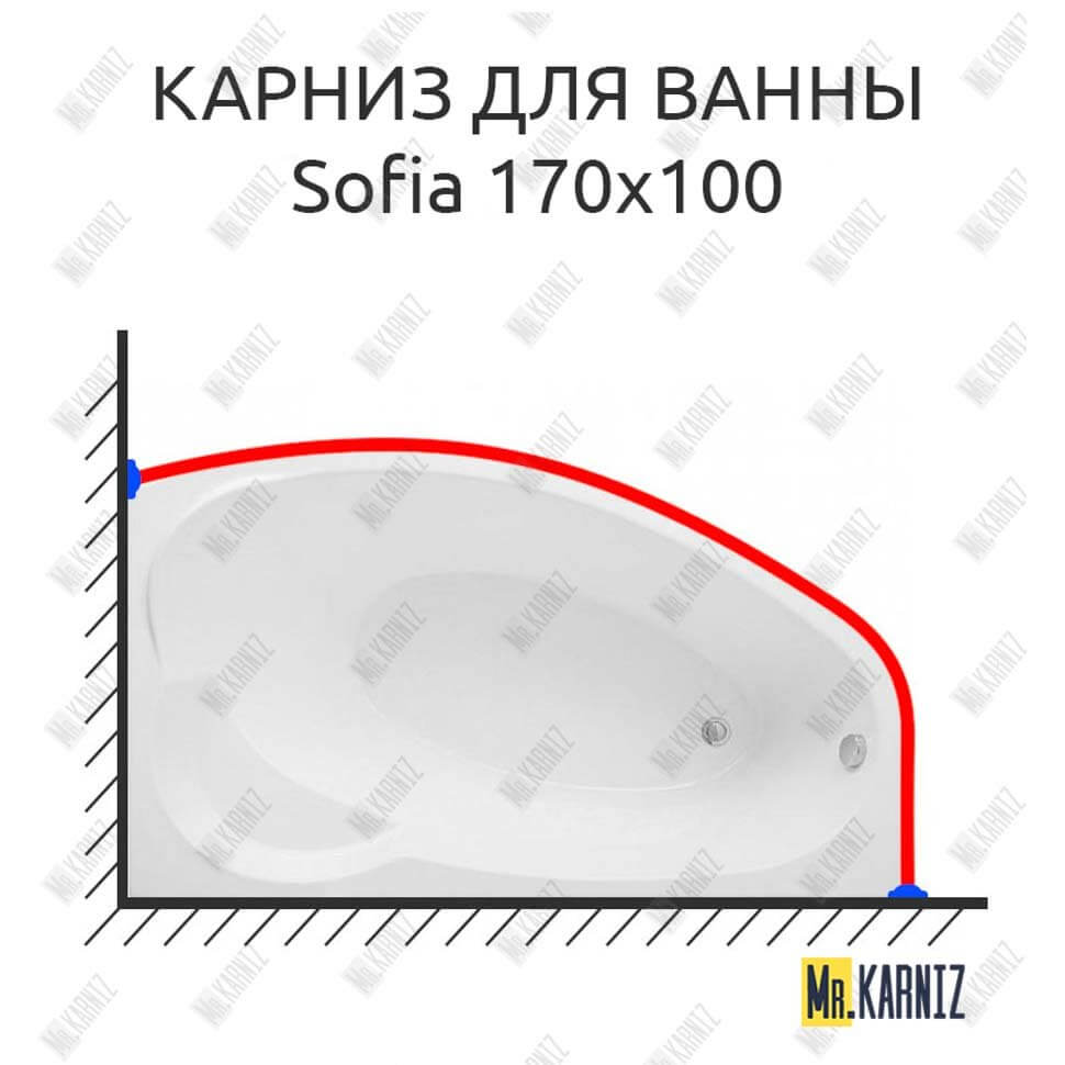 Карниз для ванны Aquanet Sofia 170х100 Усиленный 25 мм MrKARNIZ Карниз для ванны Aquanet Sofia 170х100 Усиленный 25 мм MrKARNIZ