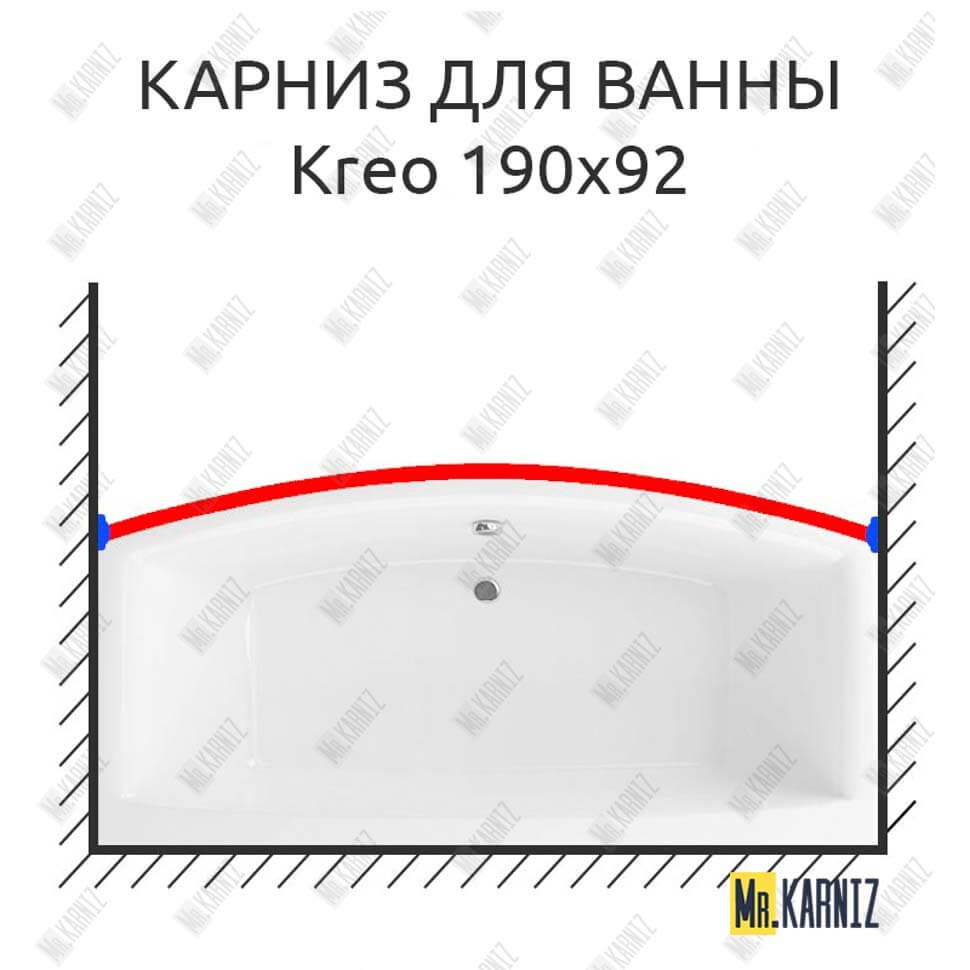 Карниз для ванны Excellent Kreo Передний борт 190х92 Усиленный 25 мм MrKARNIZ Карниз для ванны Excellent Kreo Передний борт 190х92 Усиленный 25 мм MrKARNIZ
