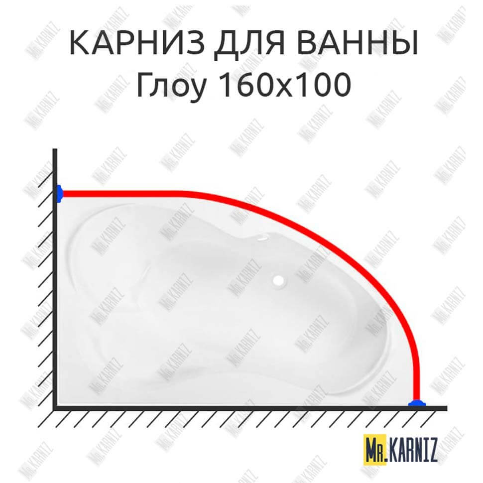 Карниз для ванны Sensea Глоу 160 Усиленный 25 мм MrKARNIZ Карниз для ванны Sensea Глоу 160 Усиленный 25 мм MrKARNIZ