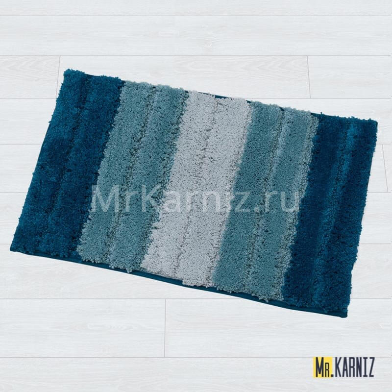 Коврик для ванной Градиент голубой Коврик для ванной Градиент голубой