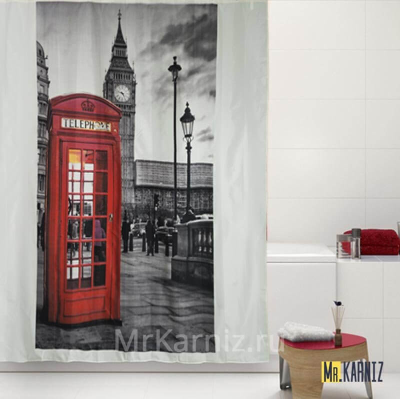 Штора для ванной LONDON (Лондон) Штора для ванной LONDON Лондон