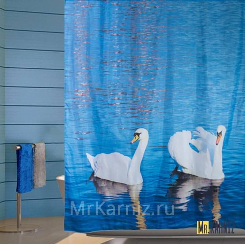 Штора для ванной SWANS (Лебеди) Штора для ванной SWANS Лебеди