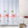 Штора для ванной Flowers красная фото 1