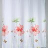 Штора для ванной Flowers красная фото 2